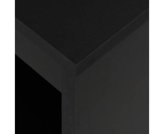 Masă de bar cu raft, negru, 110 x 50 x 103 cm, 2 image