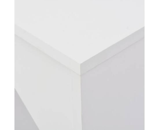 Masă de bar cu raft mobil, alb, 138x39x110 cm, 2 image