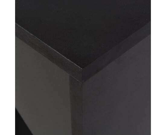 Masă de bar cu raft mobil, negru, 138x39x110 cm, 2 image