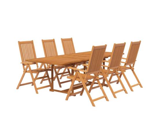 Set mobilier de grădină, 7 piese, lemn masiv de acacia, 3 image