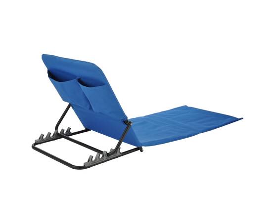 Hi scaun pliabil saltea de plajă, albastru, pvc, 4 image