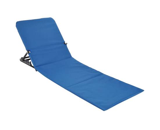Hi scaun pliabil saltea de plajă, albastru, pvc, 3 image