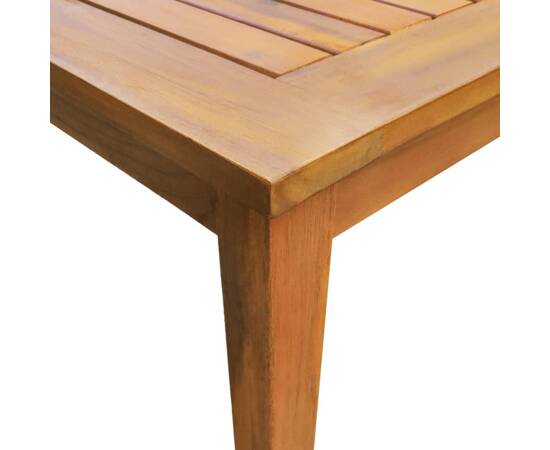 Set mobilier de exterior, 7 piese, lemn masiv de acacia, 3 image