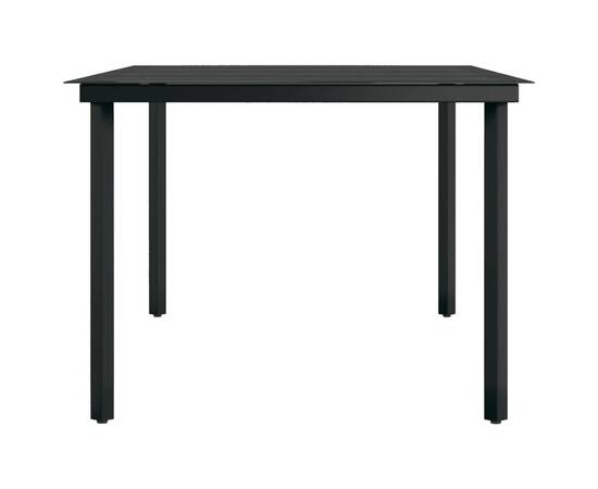 Set mobilier de grădină ,gri și negru, 7 piese, 7 image