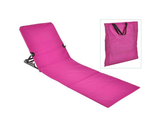 Hi scaun pliabil saltea de plajă, roz, pvc