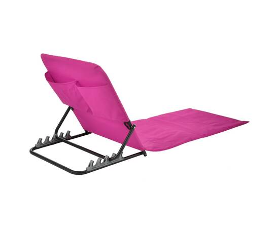 Hi scaun pliabil saltea de plajă, roz, pvc, 4 image
