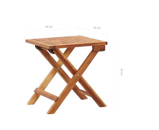 Șezlong de plajă cu masă, poliratan și lemn masiv de acacia, 11 image