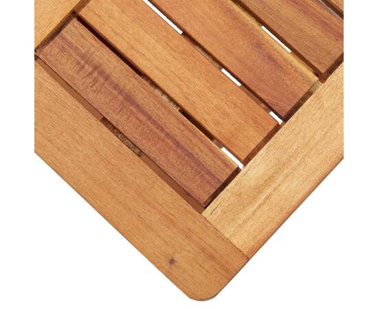 Șezlonguri cu masă, 2 buc., poliratan și lemn masiv de acacia, 9 image