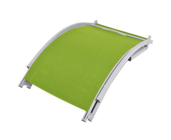Șezlonguri pliabile, 2 buc., verde, textilenă, 5 image