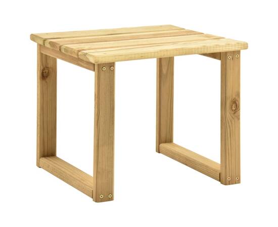 Șezlong de grădină cu masă, lemn de pin tratat, 6 image
