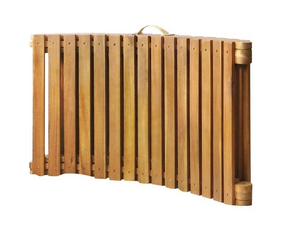 Șezlong de grădină cu pernă, lemn masiv de acacia, 5 image
