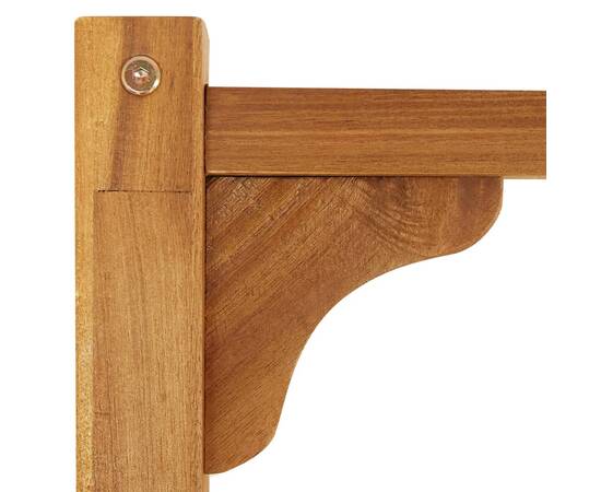 Șezlong dublu cu perdele și perne, lemn masiv de acacia, 8 image