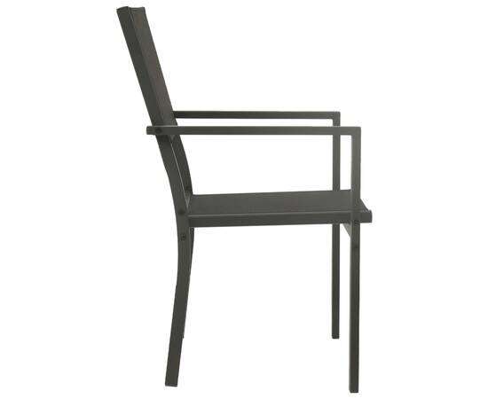 Set mobilier de exterior, 9 piese, oțel, 10 image