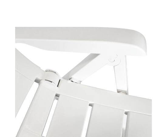 Set mobilier de exterior, 5 piese, alb, plastic, 8 image