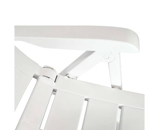 Set mobilier de exterior, 7 piese, alb, plastic, 8 image