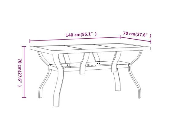 Set mobilier de grădină, gri și negru, 7 piese, 7 image