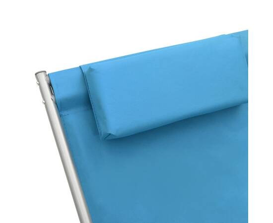 Scaune balansoar, 2 buc., albastru, oțel, 6 image