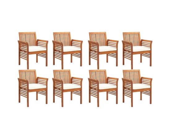 Set mobilier de exterior cu perne 9 piese lemn masiv de acacia, 4 image