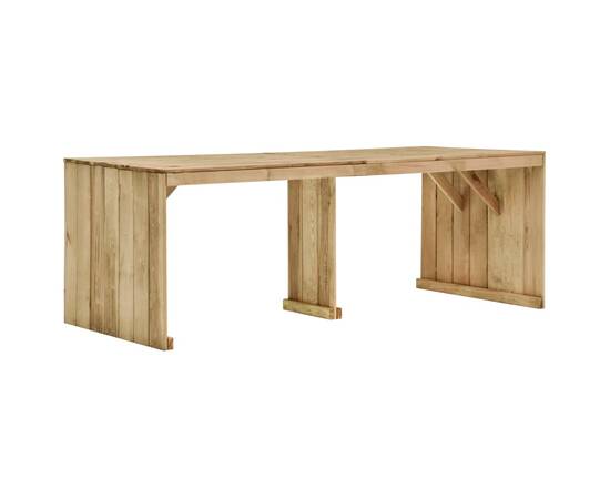 Set mobilier de exterior, 7 piese, lemn de pin tratat, 2 image