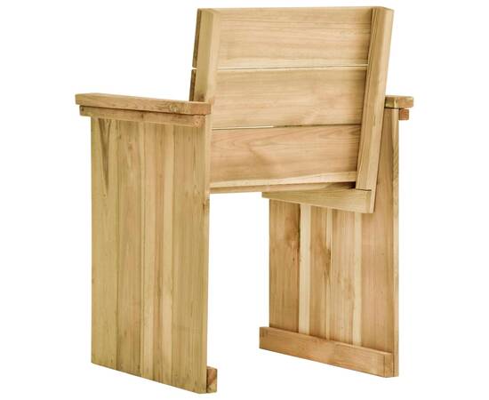 Set mobilier de exterior, 7 piese, lemn de pin tratat, 9 image