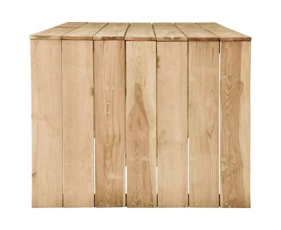 Set mobilier de exterior, 7 piese, lemn de pin tratat, 4 image