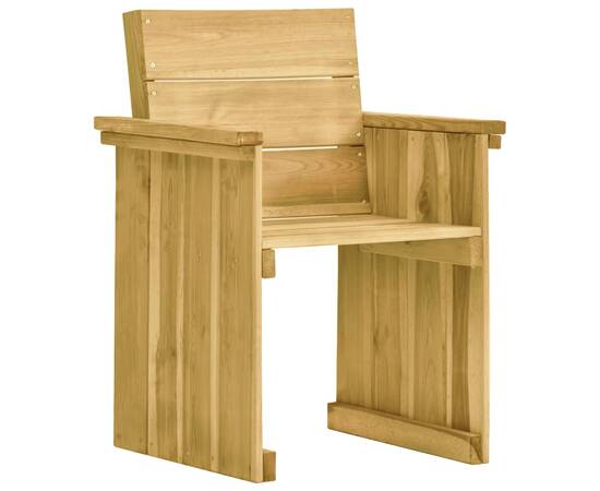 Set mobilier de exterior cu perne, 7 piese, lemn de pin tratat, 5 image