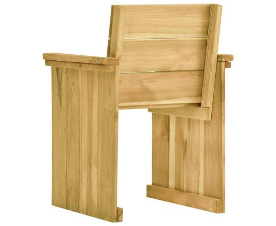 Set mobilier de exterior cu perne, 7 piese, lemn de pin tratat, 8 image
