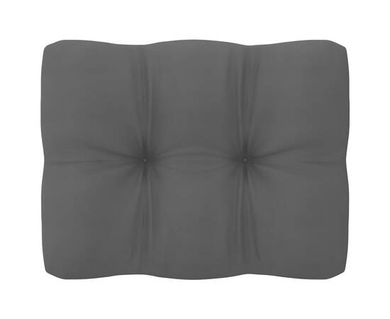 Set mobilier grădină cu perne, 7 piese, negru, lemn masiv pin, 9 image