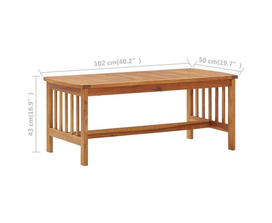 Set mobilier de grădină, 5 piese, lemn masiv de acacia, 8 image