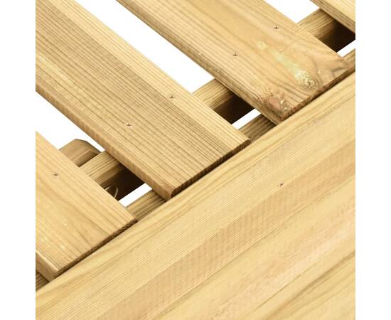 Șezlong cu masă, lemn de pin verde tratat, 8 image