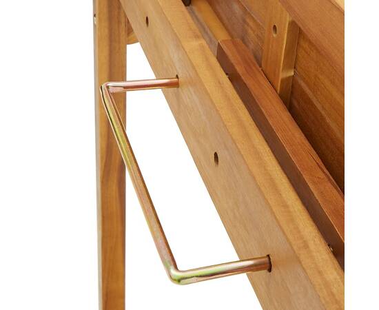 Set mobilier bar de balcon, 3 piese, lemn masiv de acacia, 10 image