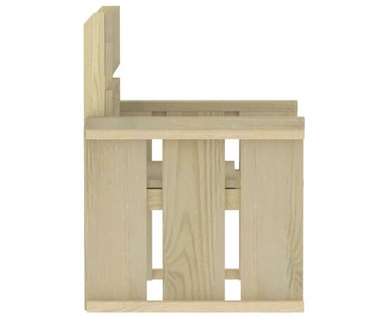 Set mobilier de exterior, 3 piese, lemn de pin tratat, 8 image