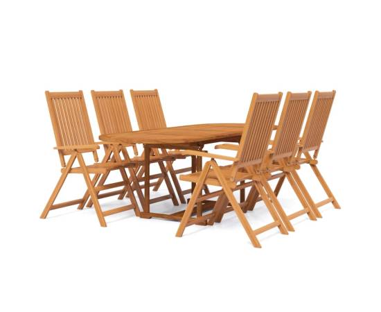 Set mobilier de grădină, 7 piese, lemn masiv de acacia, 2 image