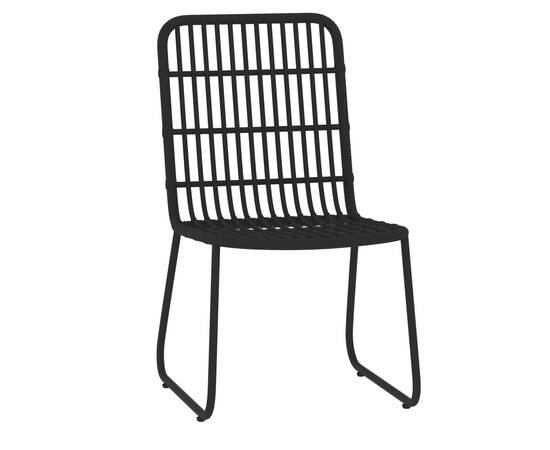 Set mobilier pentru grădină, 5 piese, negru, 4 image