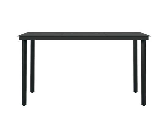 Set mobilier pentru grădină, 5 piese, negru, 7 image