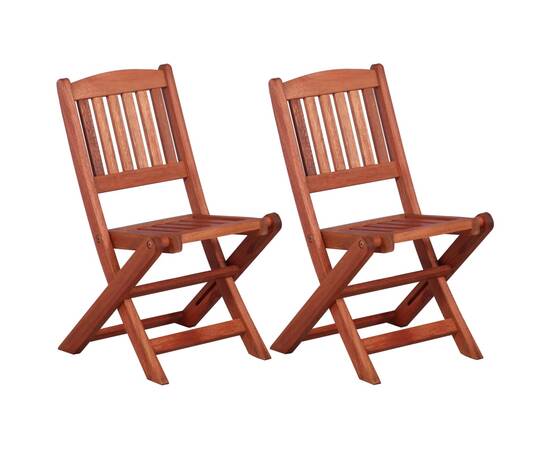 Set mobilier exterior pentru copii, 4 piese, lemn de eucalipt, 2 image