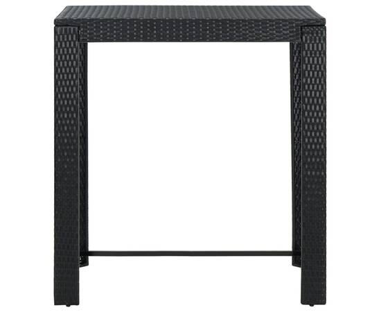 Set mobilier bar de exterior cu perne 5 piese, negru, poliratan, 9 image