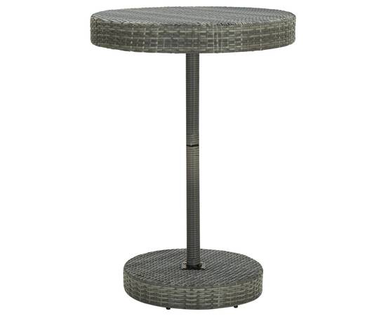 Set mobilier bar de grădină cu perne, 5 piese, gri, poliratan, 6 image