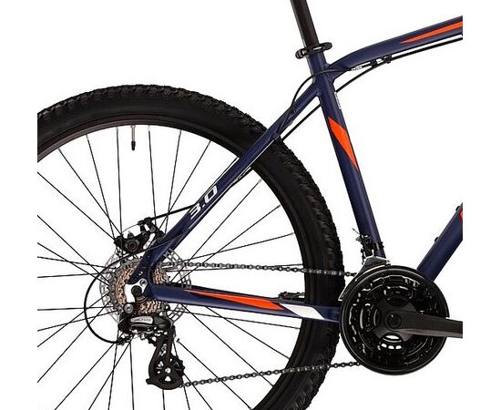 Bicicleta KROSS Hexagon 3.0 26" albastru/portocaliu/alb XS, Dimensiune roata: 26 inch, Marime cadru: XS, Culoare: albastru/portocaliu/alb, 2 image