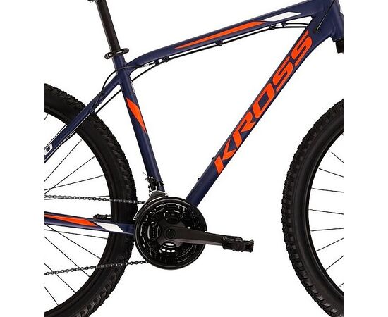 Bicicleta KROSS Hexagon 3.0 26" albastru/portocaliu/alb S, Dimensiune roata: 26 inch, Marime cadru: S, Culoare: albastru/portocaliu/alb, 3 image