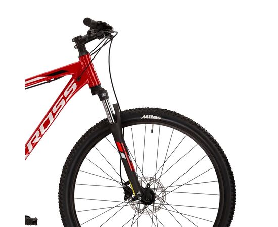 Bicicleta KROSS Hexagon 5.0 27.5" rosu/gri/negru S, Dimensiune roata: 27.5 inch, Marime cadru: S, Culoare: rosu/gri/negru, 2 image