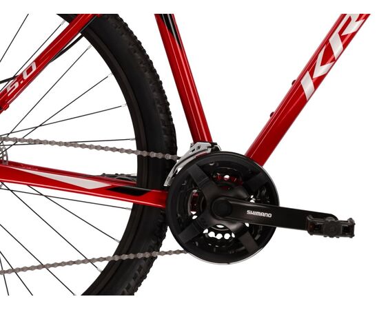 Bicicleta KROSS Hexagon 5.0 27.5" rosu/gri/negru S, Dimensiune roata: 27.5 inch, Marime cadru: S, Culoare: rosu/gri/negru, 4 image