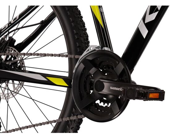 Bicicleta KROSS Hexagon 5.0 27.5" negru/gri/galben XS, Dimensiune roata: 27.5 inch, Marime cadru: XS, Culoare: negru/gri/galben, 2 image
