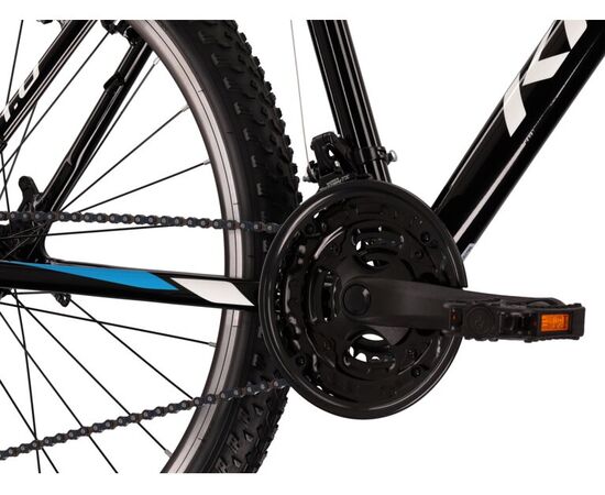 Bicicleta KROSS Hexagon 1.0 V-brake 26" negru/alb/albastru XS, Dimensiune roata: 26 inch, Marime cadru: XS, Culoare: negru/alb/albastru, 5 image