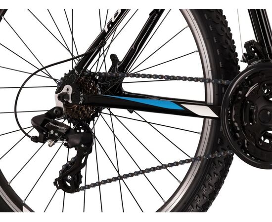 Bicicleta KROSS Hexagon 1.0 V-brake 26" negru/alb/albastru XS, Dimensiune roata: 26 inch, Marime cadru: XS, Culoare: negru/alb/albastru, 2 image