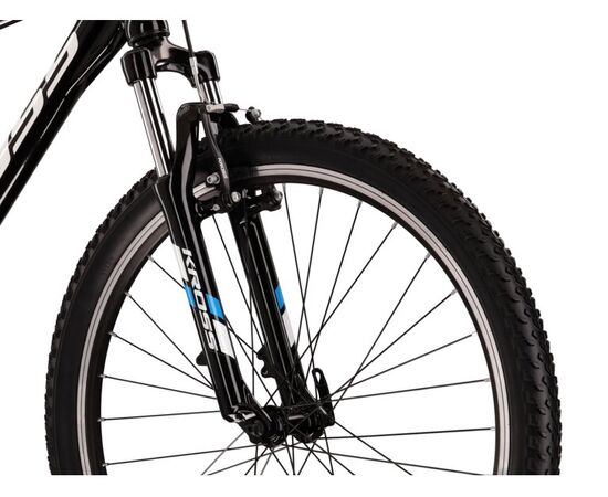 Bicicleta KROSS Hexagon 1.0 V-brake 26" negru/alb/albastru XS, Dimensiune roata: 26 inch, Marime cadru: XS, Culoare: negru/alb/albastru, 3 image