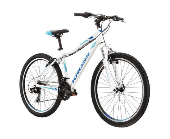 Bicicleta KROSS Lea 1.0 V-brake 26" alb/albastru DS, Marime cadru: S, 2 image