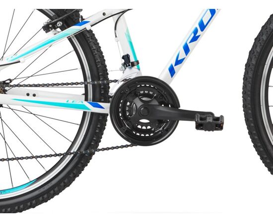 Bicicleta KROSS Lea 1.0 V-brake 26" alb/albastru DS, Marime cadru: S, 6 image