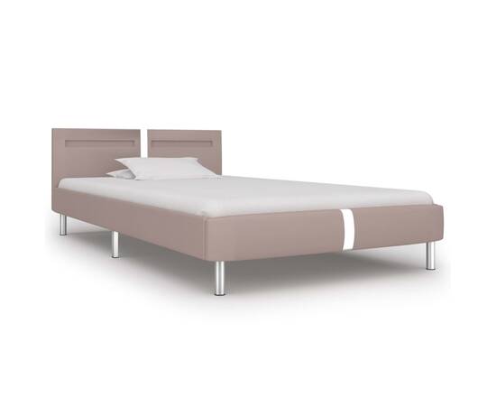 Cadru pat cu led, cappuccino, 90x200 cm, piele artificială, 2 image