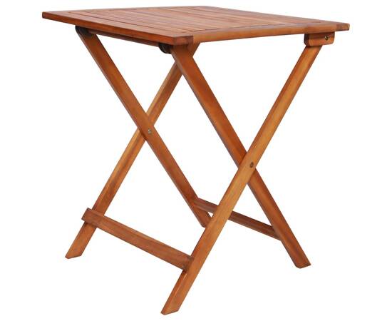 Set mobilier bistro pliabil, 3 piese, lemn masiv de acacia, 4 image